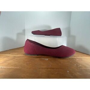 Jellypop Music 1 Ballet Flats 9.5 Burgundy Knit Memory‎ Foam Slip On Shoes